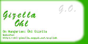 gizella ohl business card