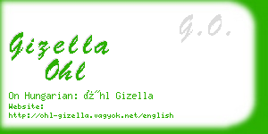 gizella ohl business card